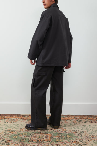 Raranga Straight-Leg Cotton-Twill Cargo Trousers
