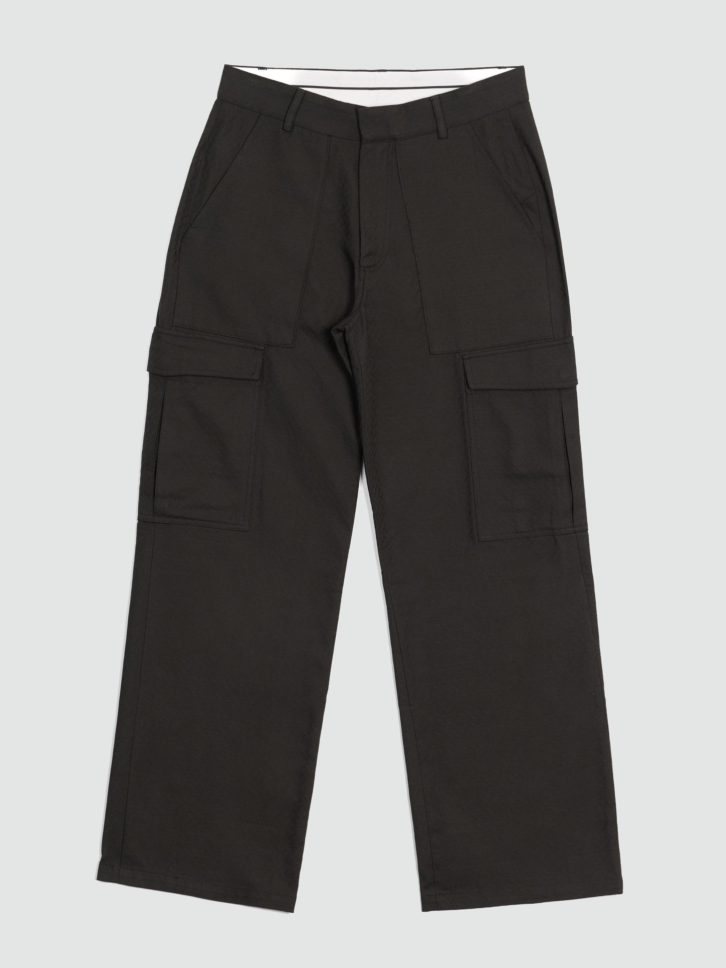 Raranga Straight-Leg Cotton-Twill Cargo Trousers