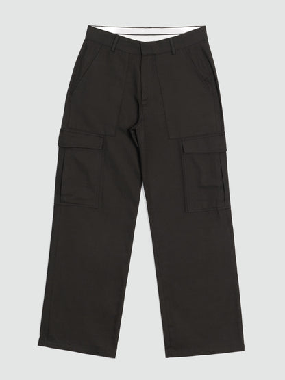 Raranga Straight-Leg Cotton-Twill Cargo Trousers