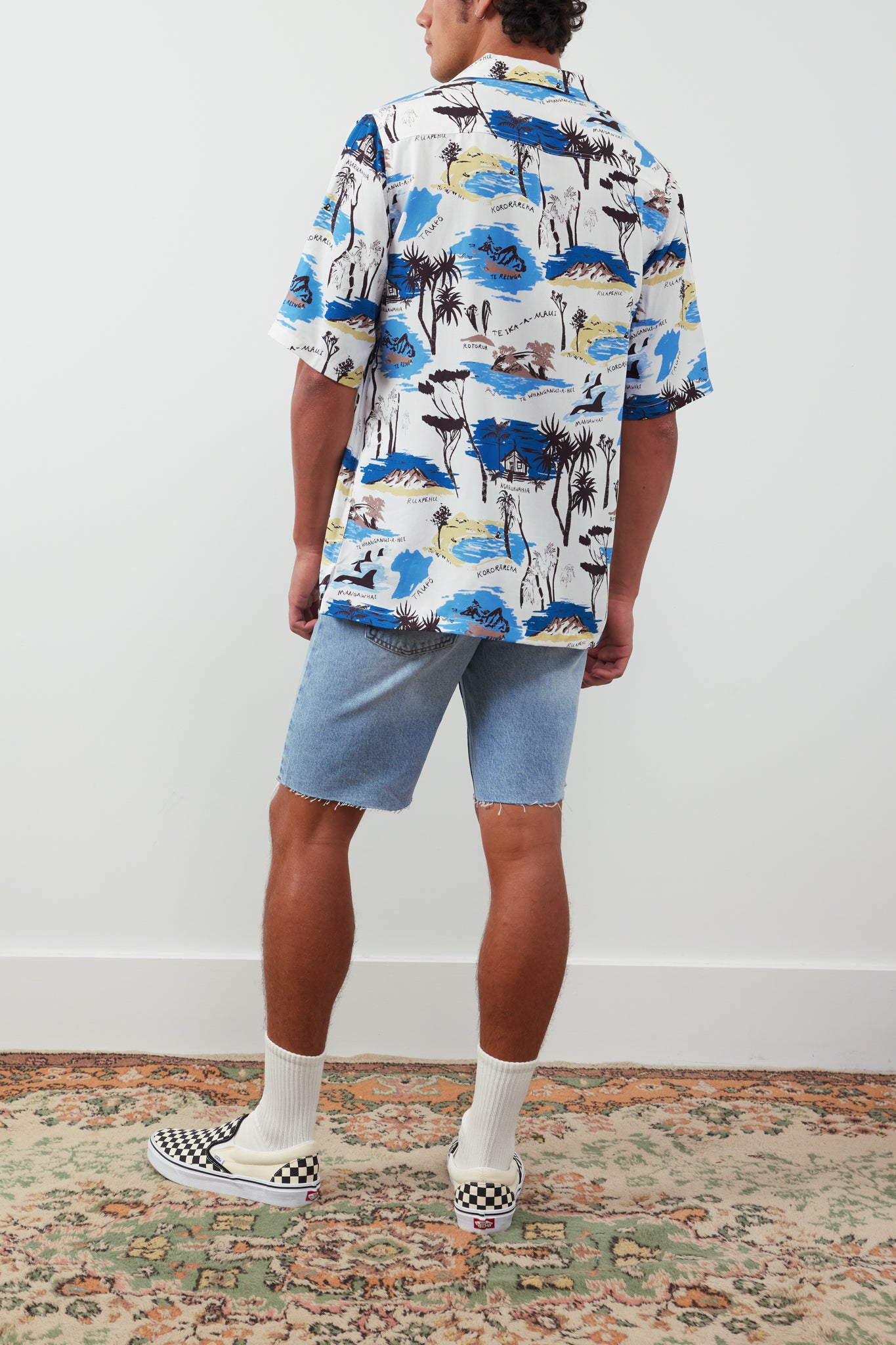 Te Ika A Māui Camp Collar Printed Lyocell-Twill Shirt